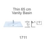 Lavabo ravan 65cm za ormarić THIN