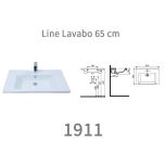 Lavabo ravan 65cm za ormarić LINE