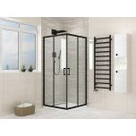 -90x90 K tuš kabina BLACK providno 6mm