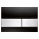 TECEsquare tipka crno staklo + inox 9240806