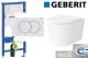 - Komplet set GEBERIT vodokotlić + bela tipka + Cersanit Mito Tornado WC šolja