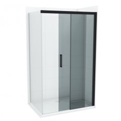 120cm CONCEPT Alpha Black 8mm paravan SOFT CLOSE 