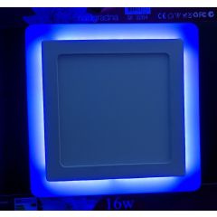 LED panel 12W+4W KOCKA nadgradna PLAVA