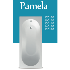 PAMELA akrilna kada 120x70 KOMPLET