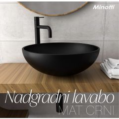 .Lavabo 7008 Minotti SLIM crni MAT fi-42 cm