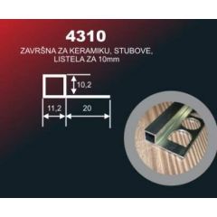 ALU lajsna ugaona 4310 10 mm