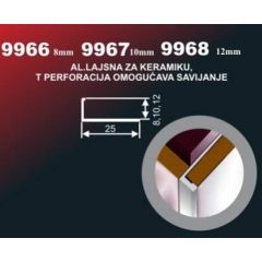 ALU lajsna ugaona 9966 8 mm