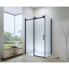 100x80 K tuš kabina 8mm NV-108 BLACK MATTE