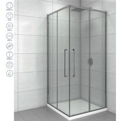 90x90 K Concept DEVON staklo 6mm (tanki ram)