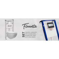 PEŠTAN Fluenta Fit KOMPLET sa RIMLESS konzolnom WC šoljom