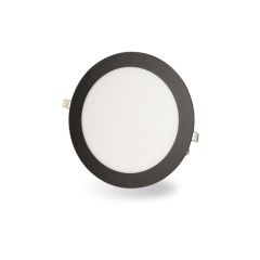 LED panel 18W BLACK krug ugradni