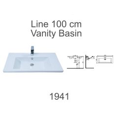 Lavabo ravan 100cm za ormarić LINE