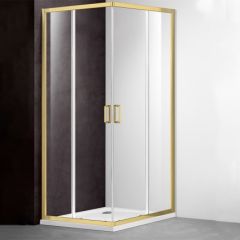 80x80 K tuš kabina GOLD providno staklo