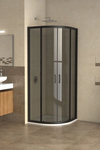 P tuš kabina CONCEPT Atlas Black zatamnjeno 6mm