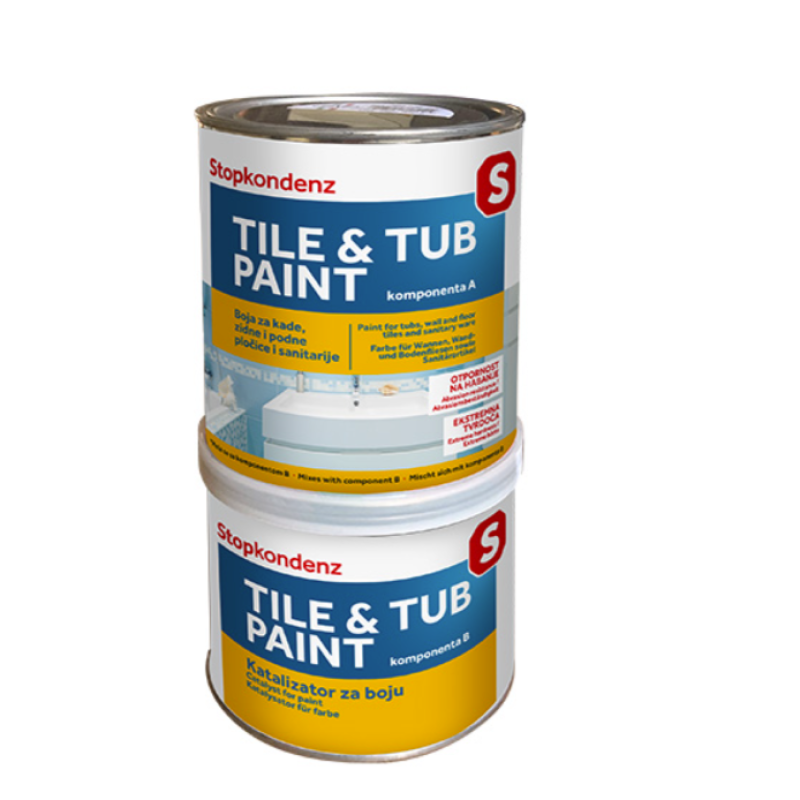 Boja za PLOČICE i KADE 750 ml 2K